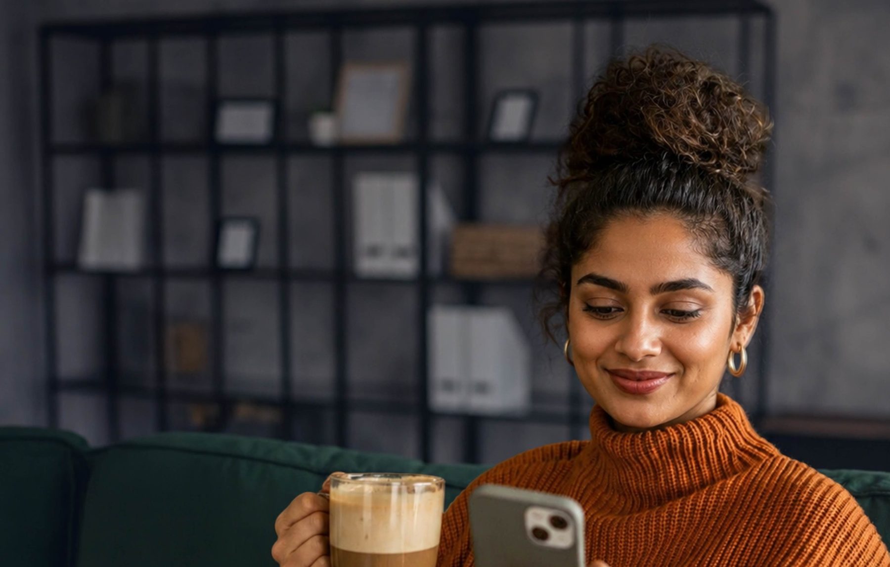 Client booking on the Consumer App over coffee